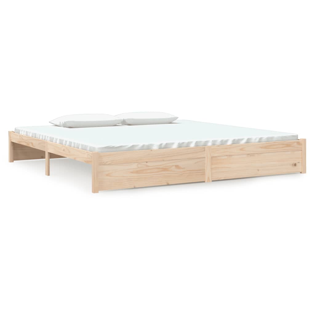 Bed frame without mattress solid wood 200x200 cm