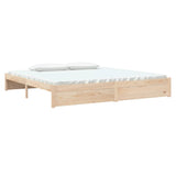 Bed frame without mattress solid wood 200x200 cm