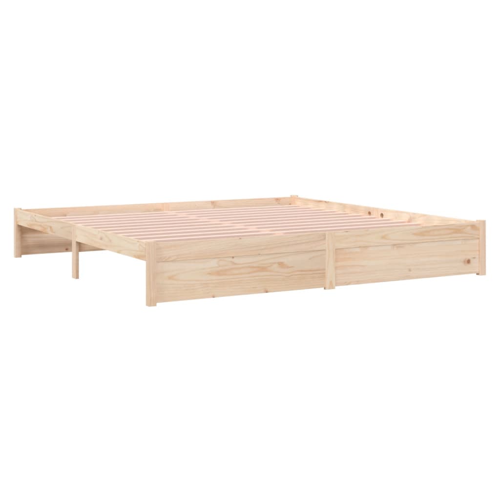 Bed frame without mattress solid wood 200x200 cm