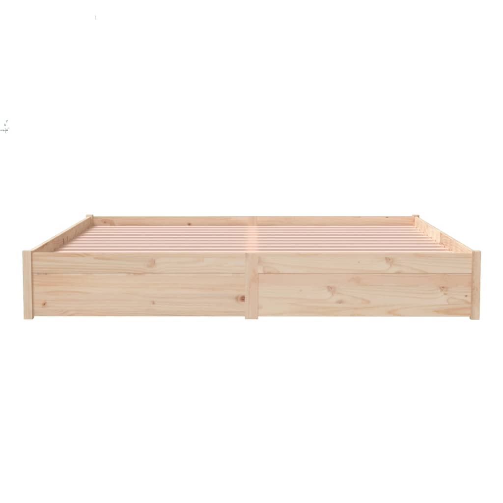 Bed frame without mattress solid wood 200x200 cm