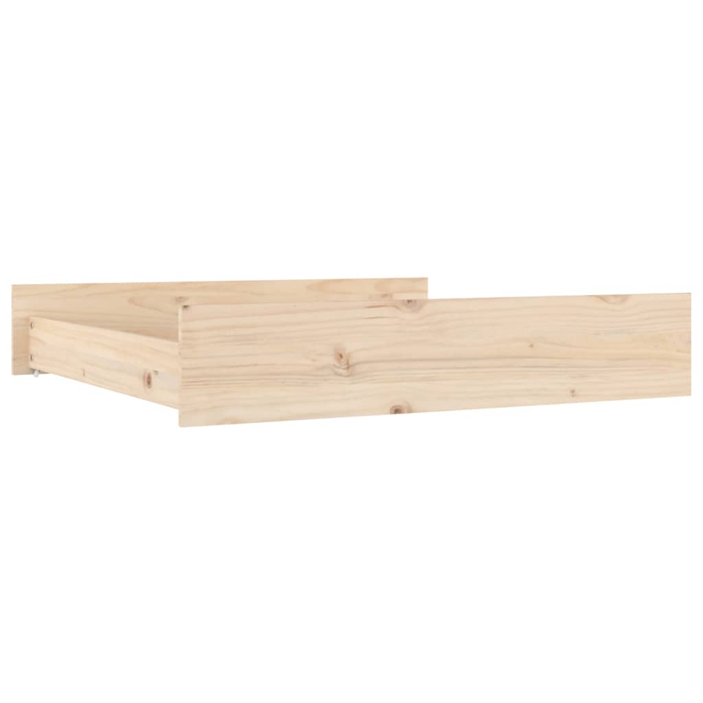 Tiroirs de lit 2 pcs bois de pin massif