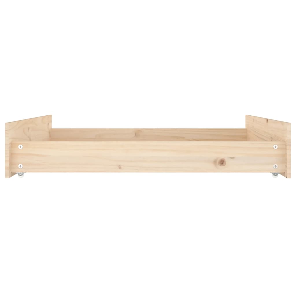 Tiroirs de lit 2 pcs bois de pin massif