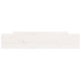 Tiroirs de lit 2 pcs blanc Bois de pin massif