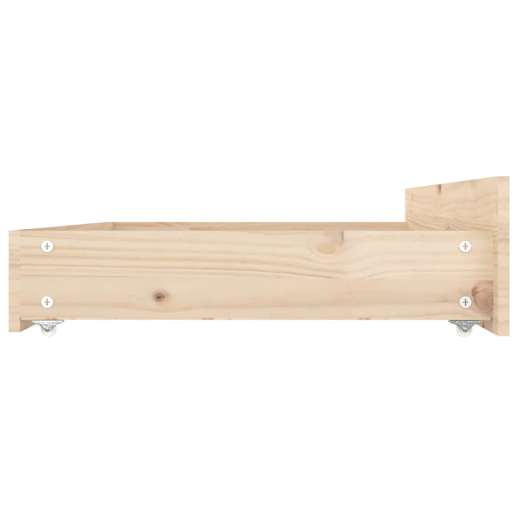 Tiroirs de lit 4 pcs Bois de pin massif