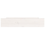 Tiroirs de lit 4 pcs Blanc Bois de pin massif