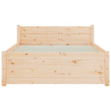 Bed frame without mattress solid wood 75x190 cm