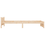 Bed frame without mattress solid wood 75x190 cm