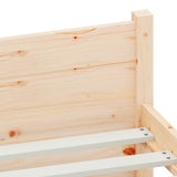 Bed frame without mattress solid wood 75x190 cm