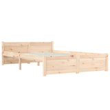 Cadre de lit sans matelas bois massif 135x190 cm