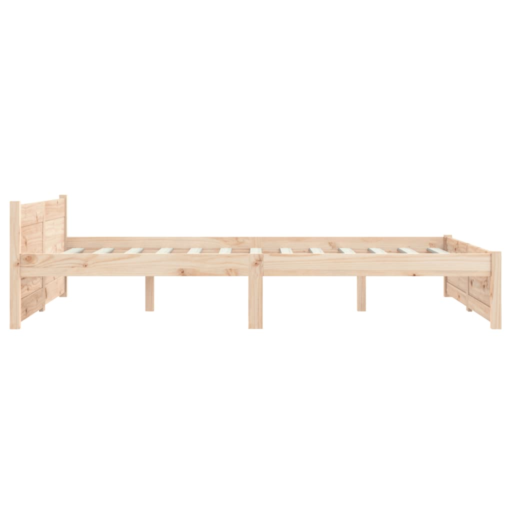 Cadre de lit sans matelas bois massif 135x190 cm