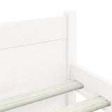 Bed frame without mattress white solid wood 135x190 cm