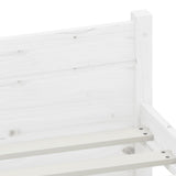 Cadre de lit sans matelas blanc bois massif 90x200 cm