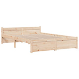 Cadre de lit sans matelas bois massif 140x200 cm