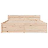 Cadre de lit sans matelas bois massif 140x200 cm