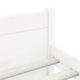 Cadre de lit sans matelas blanc bois massif 150x200 cm