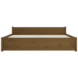 Cadre de lit sans matelas marron miel bois massif 200x200 cm