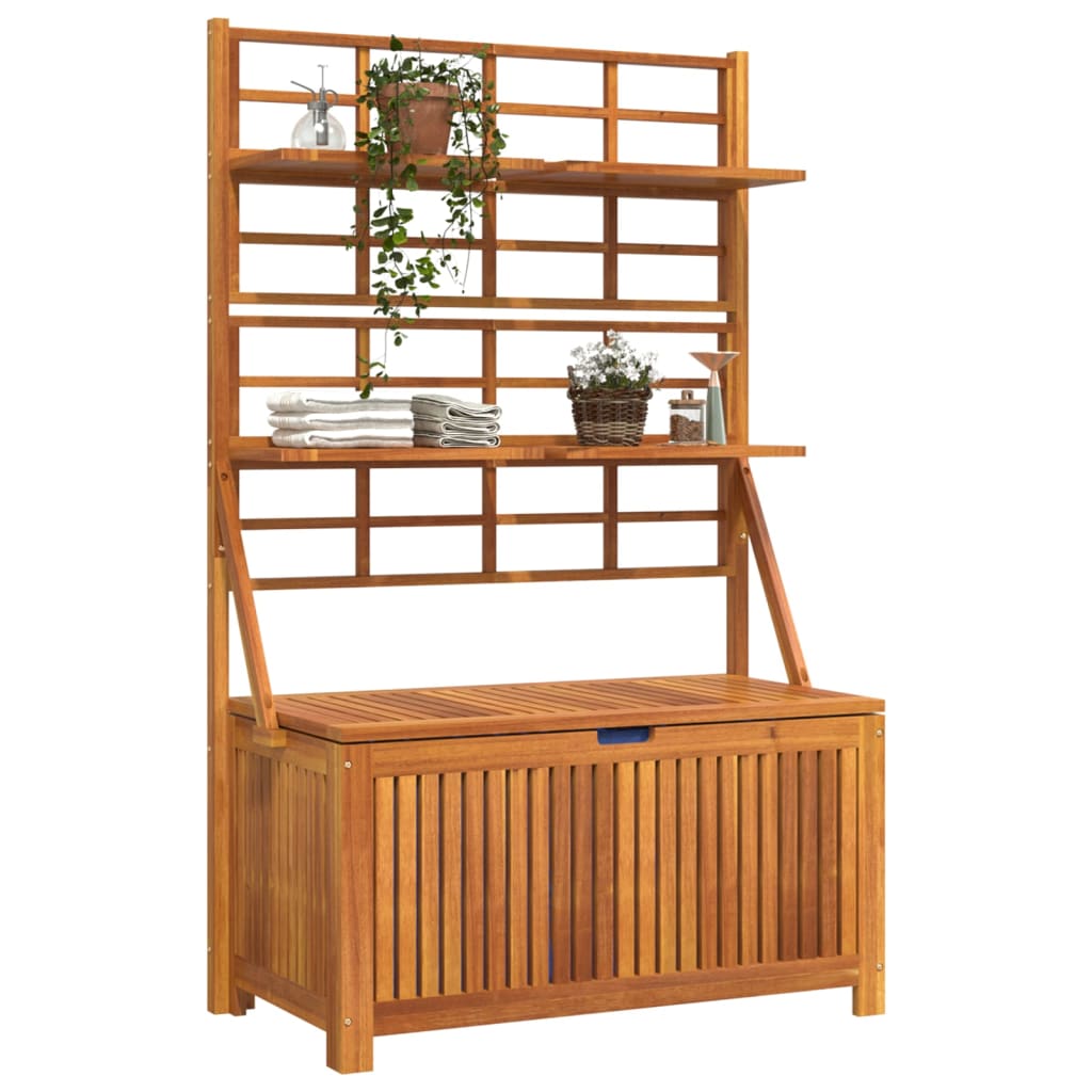 Boîte de rangement avec treillis 99x50x160 cm Acacia massif