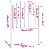 Tête de lit Blanc 81x4x110 cm Bois massif de pin