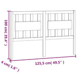 Tête de lit Marron miel 125,5x4x100 cm Bois massif de pin