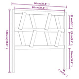 Tête de lit Blanc 96x4x100 cm Bois massif de pin