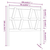 Tête de lit Marron miel 106x4x100 cm Bois massif de pin