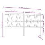 Tête de lit Blanc 206x4x100 cm Bois massif de pin