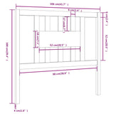 Tête de lit Gris 106x4x100 cm Bois massif de pin