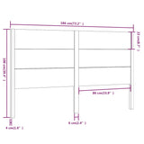 Tête de lit Blanc 186x4x100 cm Bois massif de pin