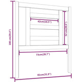 Tête de lit Blanc 81x4x100 cm Bois massif de pin