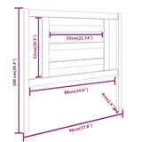 Tête de lit Blanc 96x4x100 cm Bois massif de pin