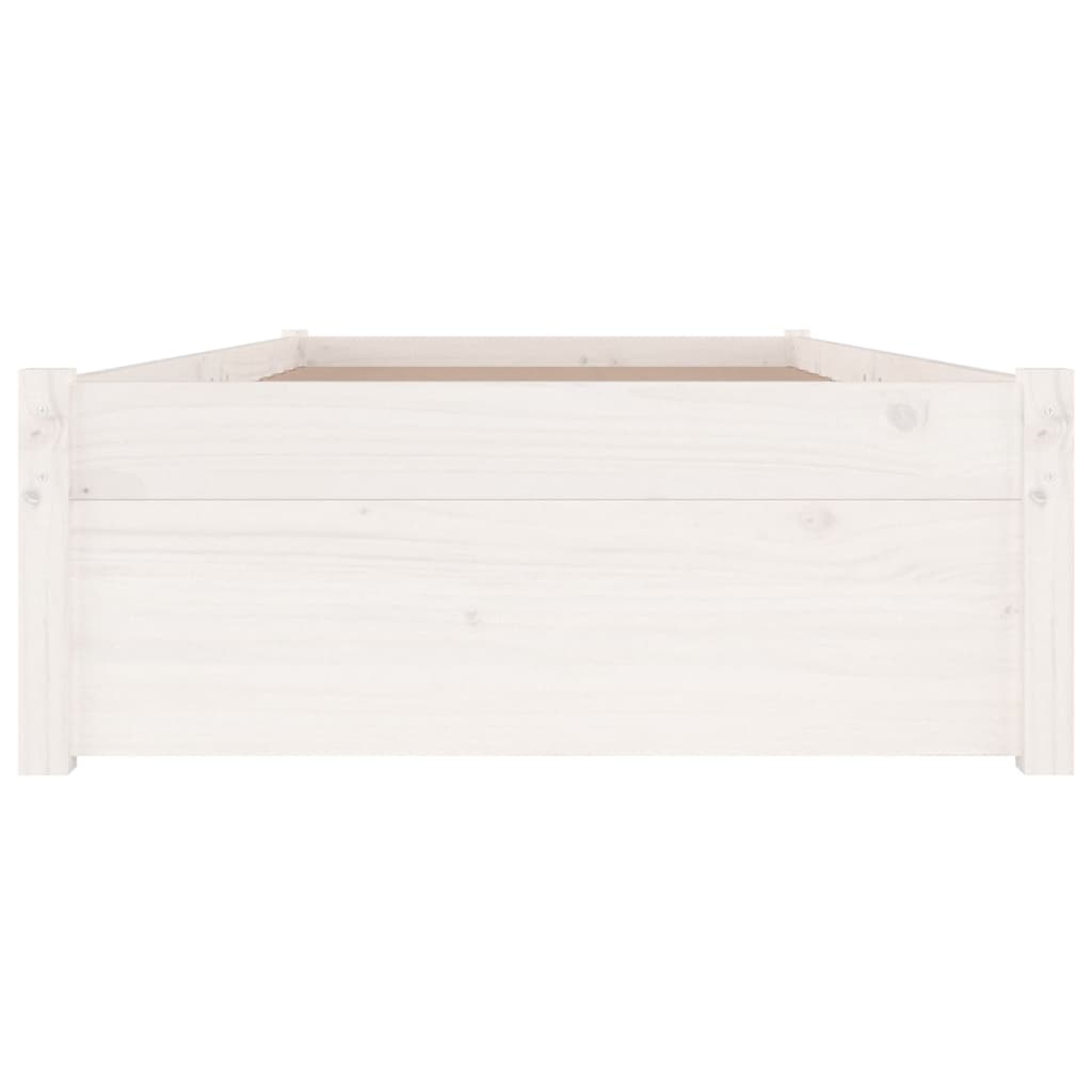 Cadre de lit sans matelas avec tiroirs blanc