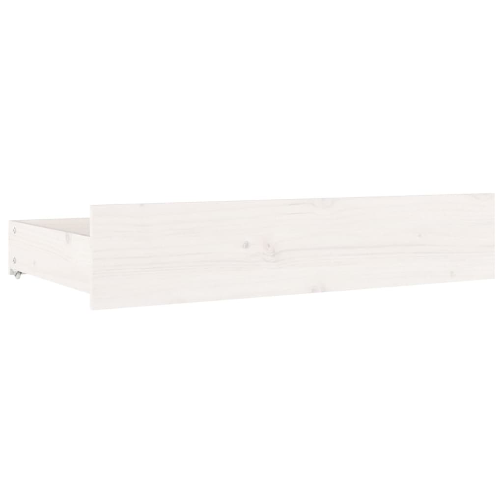 Cadre de lit sans matelas avec tiroirs blanc