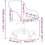 Chaises pivotantes à manger lot de 2 Gris clair Velours