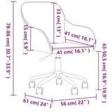 Chaises pivotantes à manger lot de 2 Jaune Velours