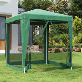 Tente de fête avec 4 parois latérales en maille Vert 2x2 m PEHD