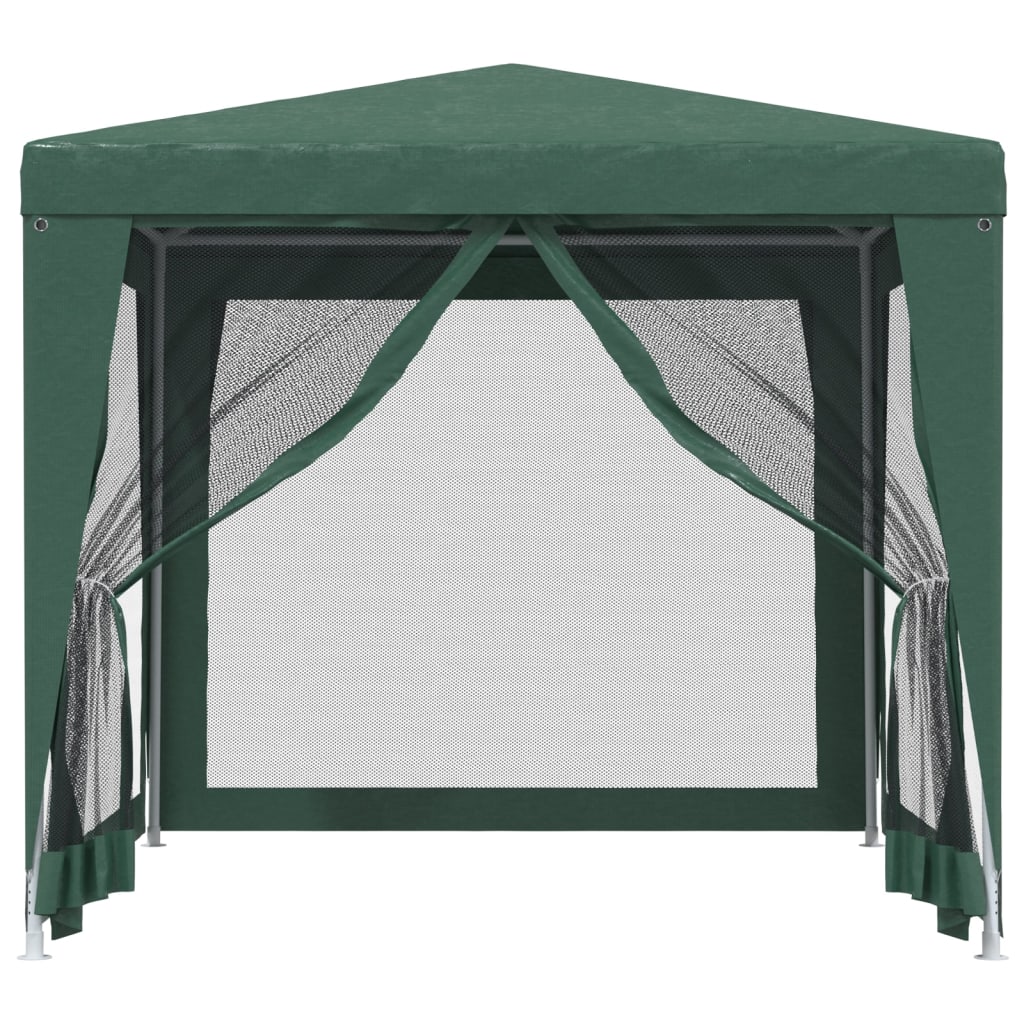 Tente de fête avec 4 parois latérales en maille Vert 2.5x2.5 m