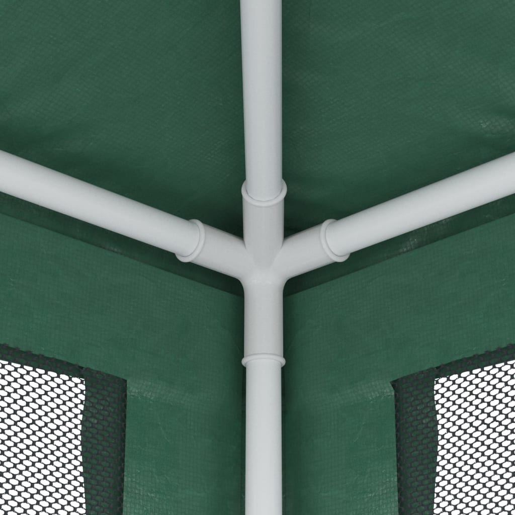 Tente de fête avec 4 parois latérales en maille Vert 2.5x2.5 m