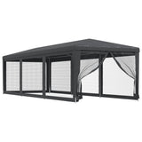 Tente de fête avec 8 parois latérales en maille Anthracite 3x9m