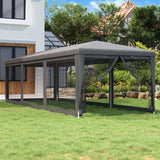 Tente de fête avec 8 parois latérales en maille Anthracite 3x9m