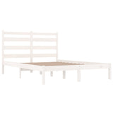 Cadre de lit sans matelas blanc bois de pin massif