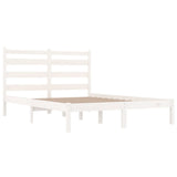 Cadre de lit sans matelas blanc bois massif 120x200 cm