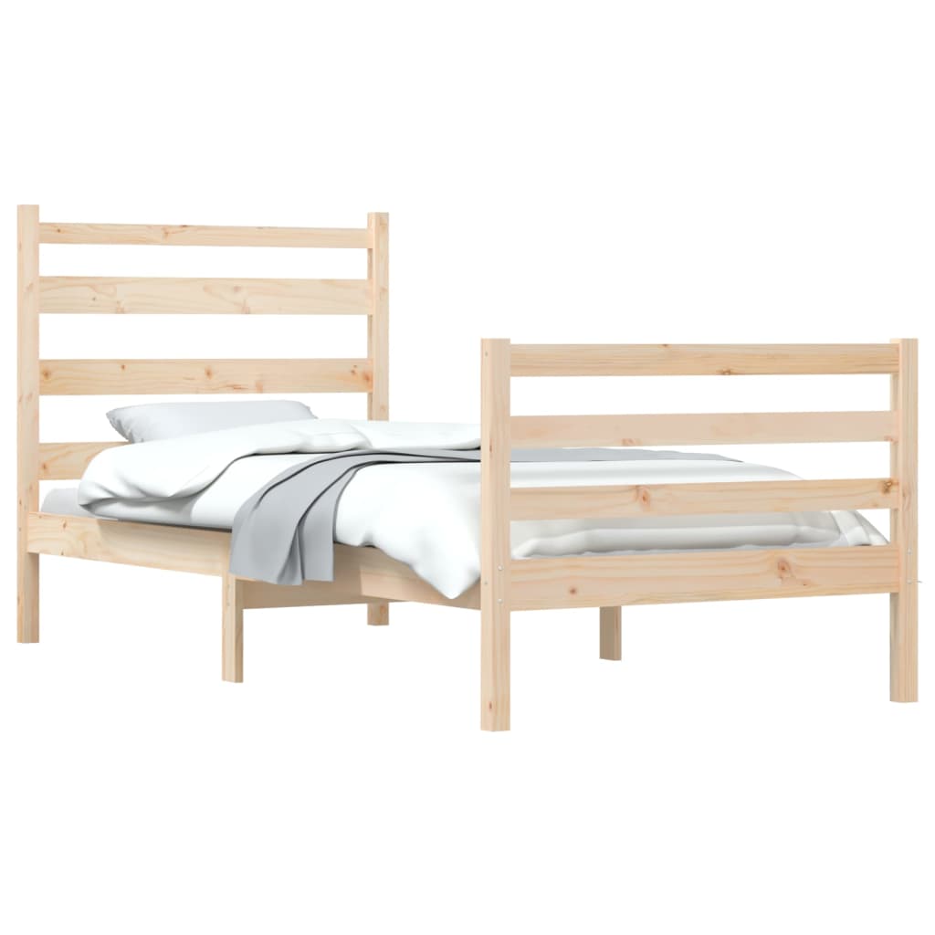 Cadre de lit sans matelas bois de pin massif 90x200 cm