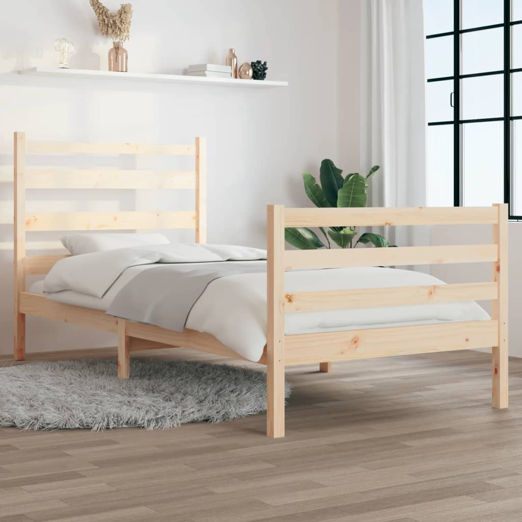 Cadre de lit sans matelas bois massif de pin 100x200 cm