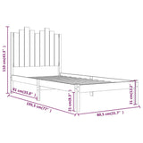 Cadre de lit sans matelas bois massif