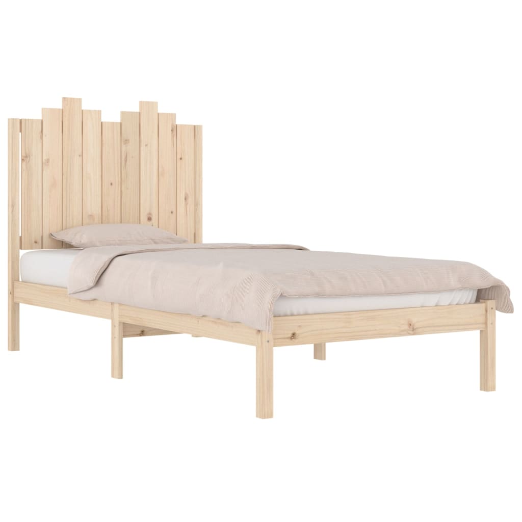 Cadre de lit sans matelas bois massif 100x200 cm