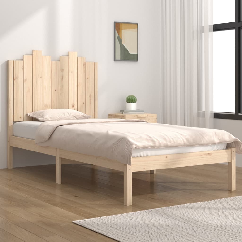 Cadre de lit sans matelas bois massif 100x200 cm