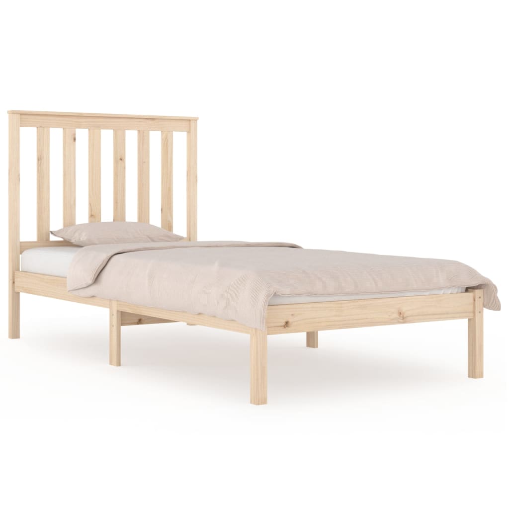 Cadre de lit sans matelas bois massif 100x200 cm