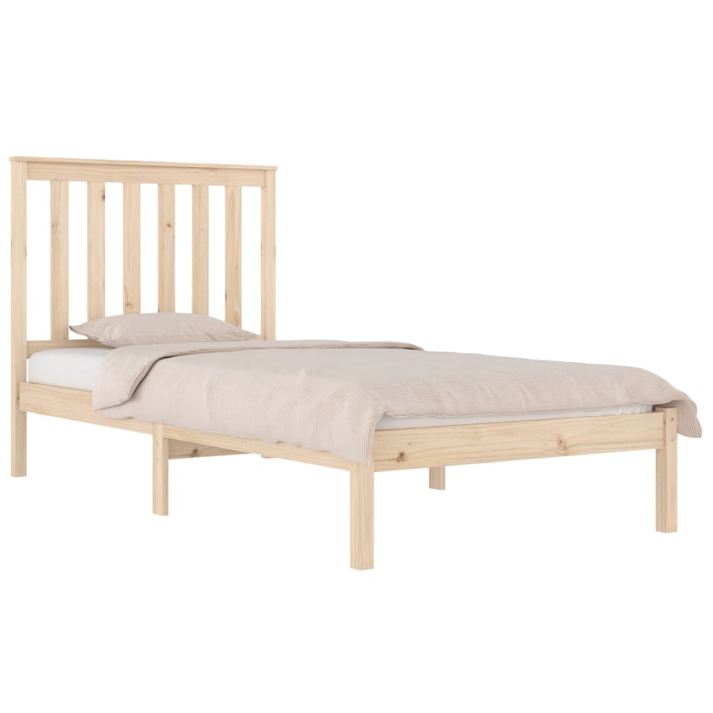 Cadre de lit sans matelas bois massif 100x200 cm