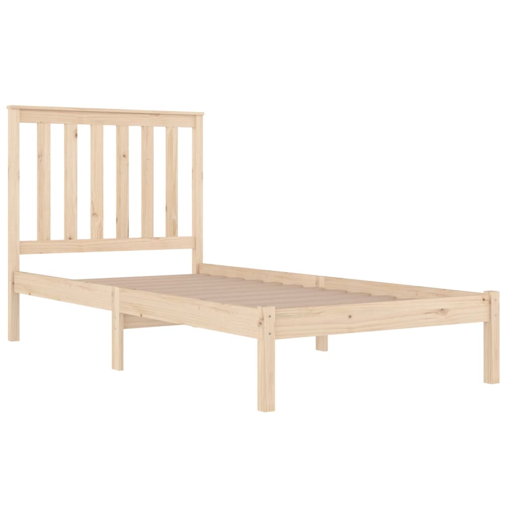 Cadre de lit sans matelas bois massif 100x200 cm