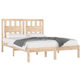 Cadre de lit sans matelas bois massif 140x190 cm